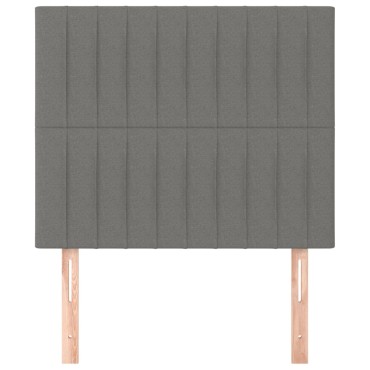 vidaXL Κεφαλάρια Κρεβατιού 2 τεμ. Σκ. Γκρι 100x5x78/88cm Υφασμάτινο