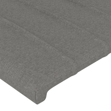 vidaXL Κεφαλάρια Κρεβατιού 2 τεμ. Σκ. Γκρι 100x5x78/88cm Υφασμάτινο