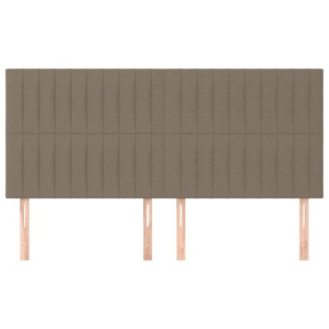 vidaXL Κεφαλάρια Κρεβατιού 4 τεμ. Taupe 90x5x78/88cm Υφασμάτινο