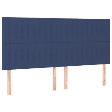 vidaXL Κεφαλάρια Κρεβατιού 4 τεμ. Μπλε 90x5x78/88cm Υφασμάτινο