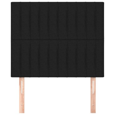 vidaXL Κεφαλάρια Κρεβατιού 2 τεμ. Μαύρο 90x5x78/88cm Υφασμάτινο
