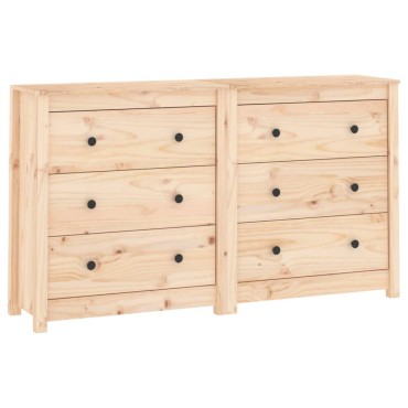 vidaXL Ντουλάπι 140x35x80cm από Μασίφ Ξύλο Πεύκου 1 τεμ.