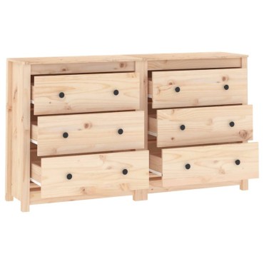 vidaXL Ντουλάπι 140x35x80cm από Μασίφ Ξύλο Πεύκου 1 τεμ.