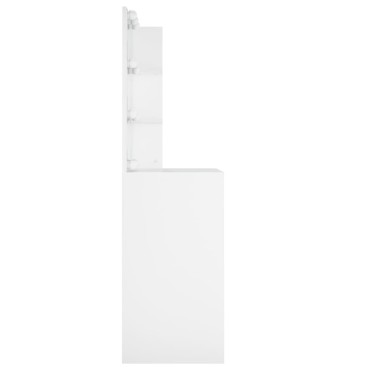 vidaXL Μπουντουάρ με LED Λευκό 60x40x140cm