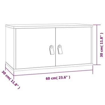 vidaXL Ντουλάπι Τοίχου 60x30x30cm από Μασίφ Ξύλο Πεύκου 1 τεμ.