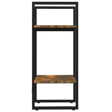vidaXL Βιβλιοθήκη με 2 Ράφια Καπνιστή Δρυς 40x30x70cm Επεξεργ. Ξύλο 1 τεμ.