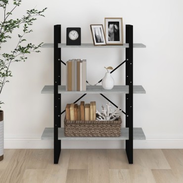 vidaXL Βιβλιοθήκη Γκρι Sonoma 80x30x105cm από Επεξεργασμένο Ξύλο 1 τεμ.