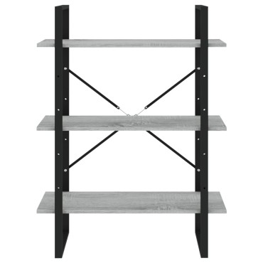 vidaXL Βιβλιοθήκη Γκρι Sonoma 80x30x105cm από Επεξεργασμένο Ξύλο 1 τεμ.