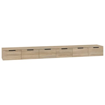 vidaXL Ντουλάπια Τοίχου 2 τεμ. Sonoma Δρυς 102x30x20cm Επεξ. Ξύλο