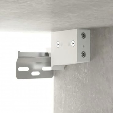 vidaXL Έπιπλο Καθρέπτη με LED Γκρι Σκυροδέματος 70x16,5x60cm 1 τεμ.