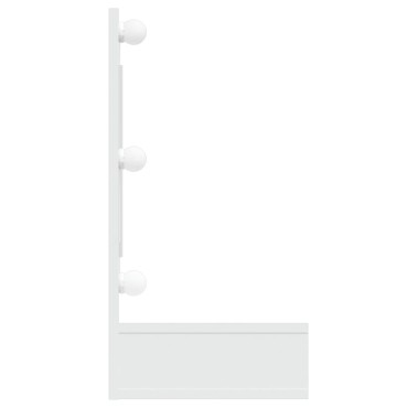 vidaXL Έπιπλο Καθρέπτη με LED Λευκό 90x31,5x62cm 1 τεμ.