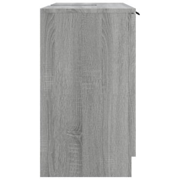 vidaXL Ντουλάπι Μπάνιου Γκρι sonoma 64,5x33,5x59cm Επεξεργασμένο Ξύλο 1 τεμ.