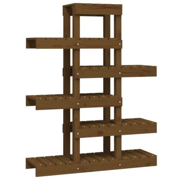 vidaXL Βάση Γλάστρας Καφέ Μελί 85x 25x 109,5 εκ. από Μασίφ Ξύλο Πεύκου