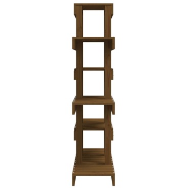 vidaXL Βάση Γλάστρας Καφέ Μελί 85x 25x 109,5 εκ. από Μασίφ Ξύλο Πεύκου