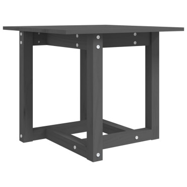 vidaXL Τραπεζάκι Σαλονιού Γκρι 50x50x45cm από Μασίφ Ξύλο Πεύκου 1 τεμ.