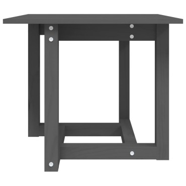 vidaXL Τραπεζάκι Σαλονιού Γκρι 50x50x45cm από Μασίφ Ξύλο Πεύκου 1 τεμ.