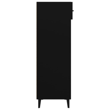 vidaXL Παπουτσοθήκη Μαύρη 60x35x105cm από Επεξεργασμένο Ξύλο