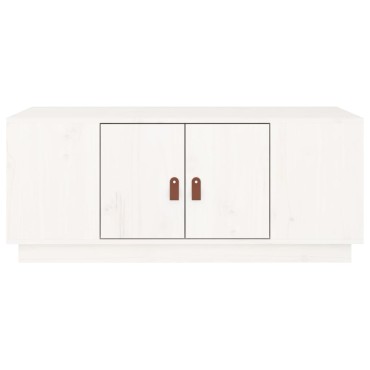 vidaXL Τραπεζάκι Σαλονιού Λευκό 100x50x41cm από Μασίφ Ξύλο Πεύκου 1 τεμ.