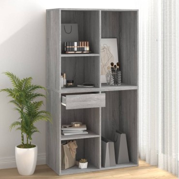 vidaXL Ντουλάπι Καλλυντικών Γκρι Sonoma 80x40x75cm από Επεξεργ. ξύλο 1 τεμ.