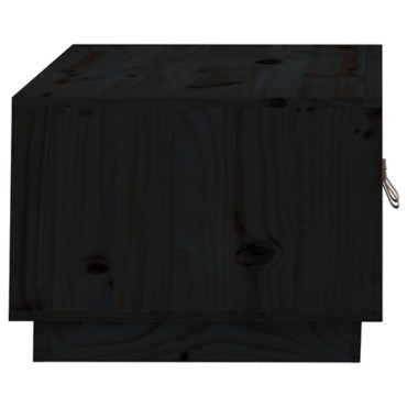vidaXL Τραπεζάκι Σαλονιού Μαύρο 80x50x35cm από Μασίφ Ξύλο Πεύκου 1 τεμ.