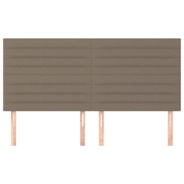 vidaXL Κεφαλάρια Κρεβατιού 4 τεμ. Taupe 80x5x78/88cm Υφασμάτινο