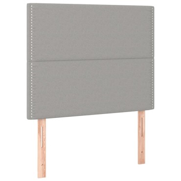 vidaXL Κεφαλάρια Κρεβατιού 2 τεμ.Αν. Γκρι 100x5x78/88cm Υφασμάτινο
