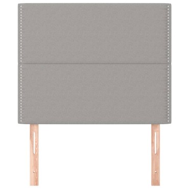 vidaXL Κεφαλάρια Κρεβατιού 2 τεμ.Αν. Γκρι 100x5x78/88cm Υφασμάτινο
