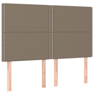 vidaXL Κεφαλάρια Κρεβατιού 4 τεμ. Taupe 72x5x78/88cm Υφασμάτινα