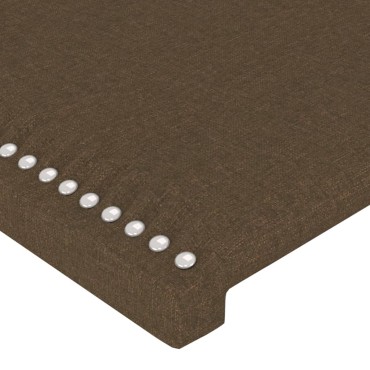 vidaXL Κεφαλάρι Κρεβατιού Σκούρο Καφέ 90x5x78/88cm Υφασμάτινο 1 τεμ.