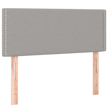 vidaXL Κεφαλάρι Κρεβατιού Ανοιχτό Γκρι 100x5x78/88cm Υφασμάτινο 1 τεμ.