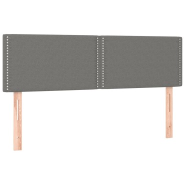vidaXL Κεφαλάρια Κρεβατιού 2 τεμ. Σκ. Γκρι 72x5x78/88cm Υφασμάτινα