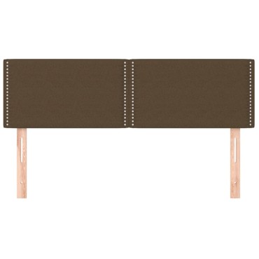 vidaXL Κεφαλάρια Κρεβατιού 2 τεμ. Σκ. Καφέ 72x5x78/88cm Υφασμάτινα