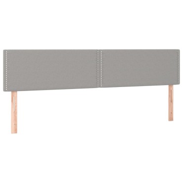 vidaXL Κεφαλάρια Κρεβατιού 2 τεμ.Αν. Γκρι 100x5x78/88cm Υφασμάτινο