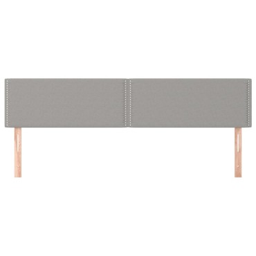 vidaXL Κεφαλάρια Κρεβατιού 2 τεμ.Αν. Γκρι 100x5x78/88cm Υφασμάτινο