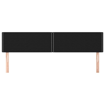vidaXL Κεφαλάρια Κρεβατιού 2 τεμ. Μαύρο 100x5x78/88cm Υφασμάτινο
