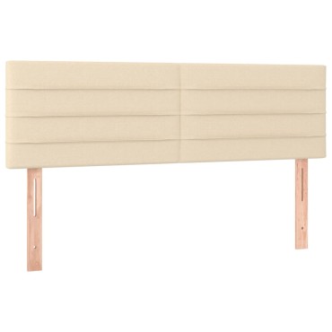 vidaXL Κεφαλάρια Κρεβατιού 2 τεμ. Κρεμ 72x5x78/88cm Υφασμάτινα