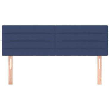 vidaXL Κεφαλάρια Κρεβατιού 2 τεμ. Μπλε 72x5x78/88cm Υφασμάτινα