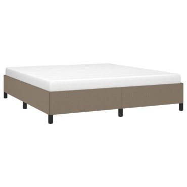 vidaXL Σκελετός Κρεβατιού Χωρίς Στρώμα Taupe 160x200 εκ. Υφασμάτινο
