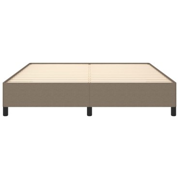 vidaXL Σκελετός Κρεβατιού Χωρίς Στρώμα Taupe 160x200 εκ. Υφασμάτινο