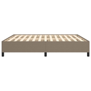 vidaXL Σκελετός Κρεβατιού Χωρίς Στρώμα Taupe 160x200 εκ. Υφασμάτινο