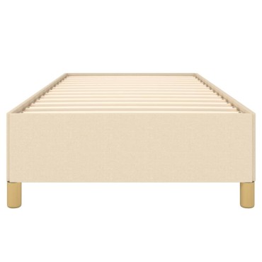 vidaXL Πλαίσιο κρεβατιού χωρίς στρώμα Κρέμα 80x200 cm Ύφασμα