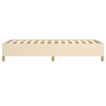 vidaXL Πλαίσιο κρεβατιού χωρίς στρώμα Κρέμα 80x200 cm Ύφασμα