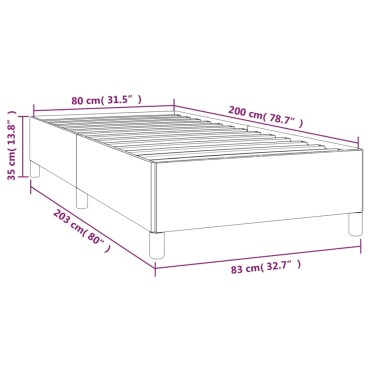 vidaXL Πλαίσιο κρεβατιού χωρίς στρώμα Κρέμα 80x200 cm Ύφασμα