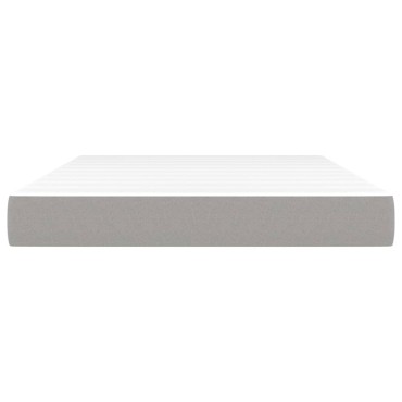 vidaXL Στρώμα με Pocket Springs Ανοιχτό Γκρι 140x200x20cm Υφασμάτινο 1 τεμ. - Διπλό