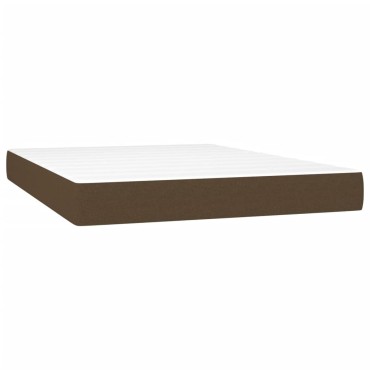vidaXL Στρώμα με Pocket Springs Σκούρο Καφέ 140x200x20cm Υφασμάτινο 1 τεμ. - Διπλό