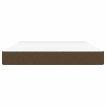 vidaXL Στρώμα με Pocket Springs Σκούρο Καφέ 140x200x20cm Υφασμάτινο 1 τεμ. - Διπλό