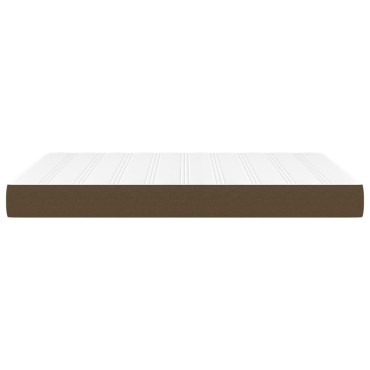 vidaXL Στρώμα με Pocket Springs Σκούρο Καφέ 140x200x20cm Υφασμάτινο 1 τεμ. - Διπλό