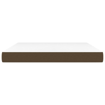 vidaXL Στρώμα με Pocket Springs Σκούρο Καφέ 160x200x20cm Υφασμάτινο 1 τεμ. - Διπλό