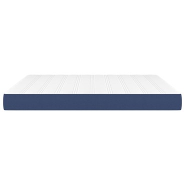 vidaXL Στρώμα με Pocket Springs Μπλε 160x200x20cm Υφασμάτινο 1 τεμ. - Διπλό