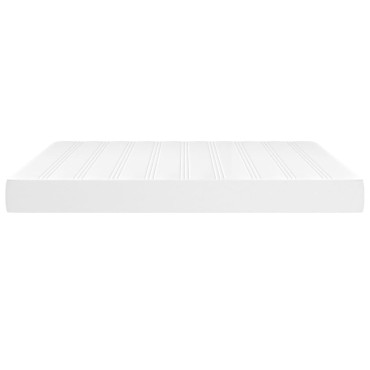 vidaXL Στρώμα με Pocket Springs Λευκό 160x200x20cm Συνθετικό Δέρμα 1 τεμ. - Διπλό